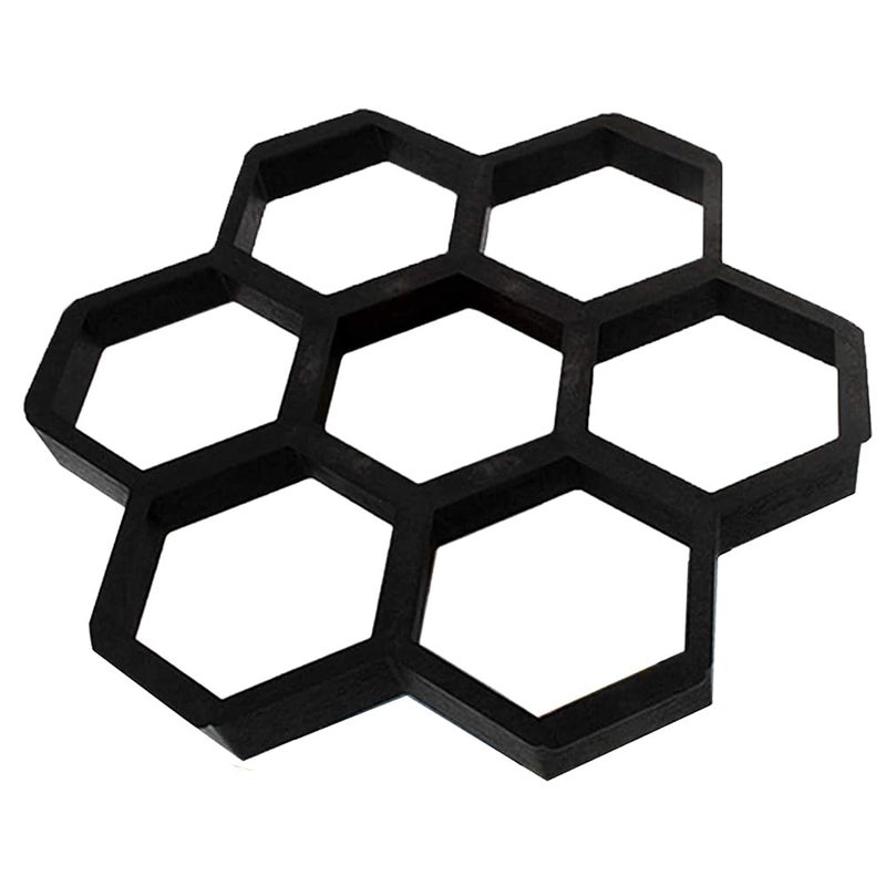 CJGQ 15.7"x15.7"x1.57" Concrete Molds Reusable Walk Maker Stepping Stone Paver Path Maker Lawn Patio Yard Garden DIY Walkway Pavement Paving Moulds (Honeycomb) - Image 1